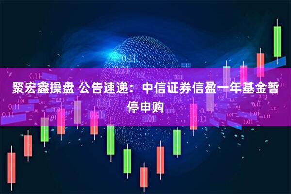 聚宏鑫操盘 公告速递：中信证券信盈一年基金暂停申购
